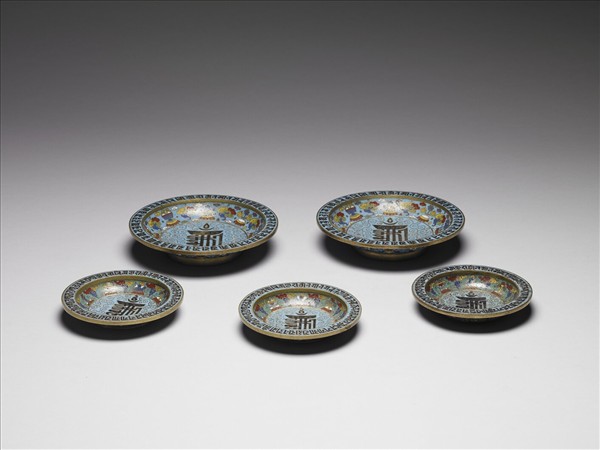 掐絲琺瑯十相自在梵文碟