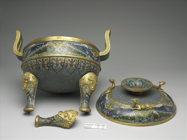 掐絲琺瑯獸面紋爐