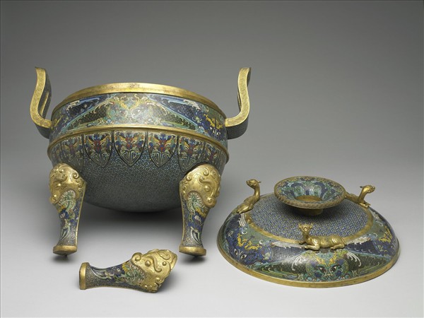 掐絲琺瑯獸面紋爐