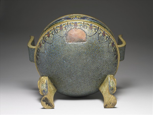 掐絲琺瑯獸面紋爐