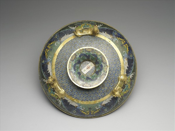 掐絲琺瑯獸面紋爐