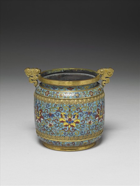 掐絲琺瑯番蓮紋爐