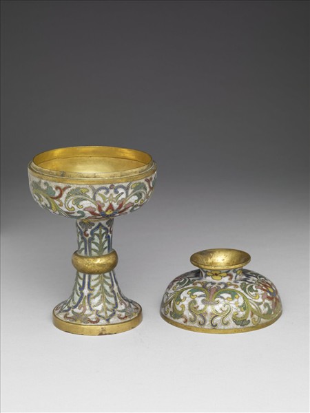 掐絲琺瑯番蓮紋豆