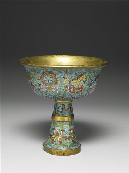 掐絲琺瑯八寶番蓮燈盞