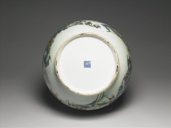 青花五彩百鹿圖尊