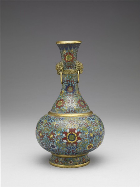 掐絲琺瑯雙環瓶