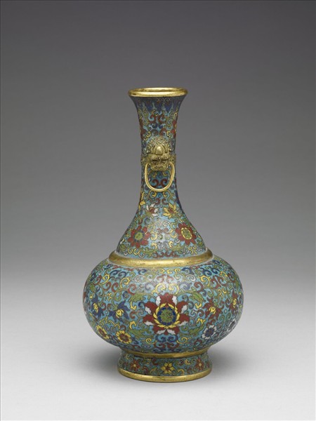 掐絲琺瑯雙環瓶