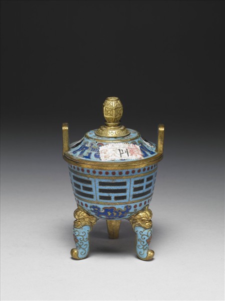 掐絲琺瑯八卦紋爐