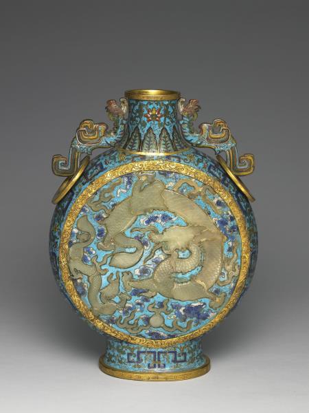 掐絲琺瑯抱月瓶