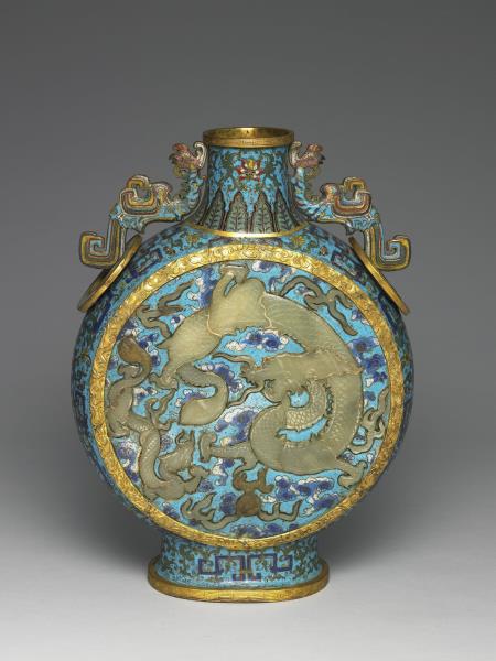 掐絲琺瑯抱月瓶