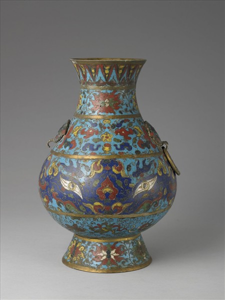 掐絲琺瑯雙環瓶