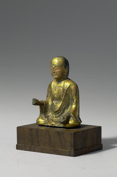 日本藤原時代銅鎏金地藏菩薩坐像- 故宮