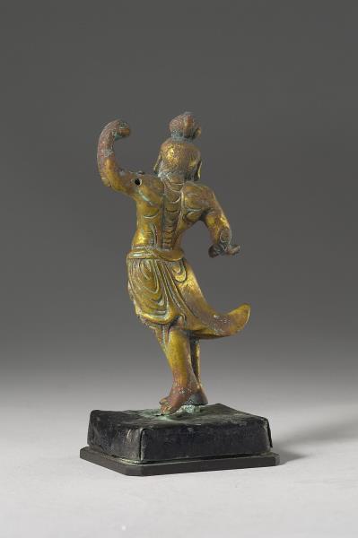 日本 鎌倉時代 銅鎏金 天王立像