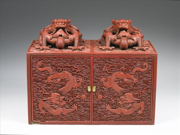 剔紅雲龍紋長方匣
