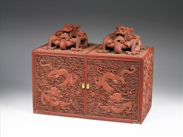 剔紅雲龍紋長方匣