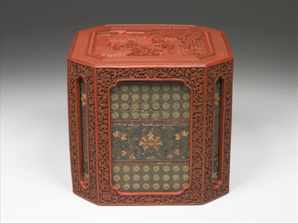 剔紅八方罩盒- 故宮