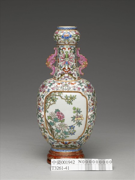 錦上添花雙耳轎瓶