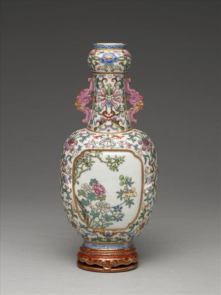 錦上添花雙耳轎瓶