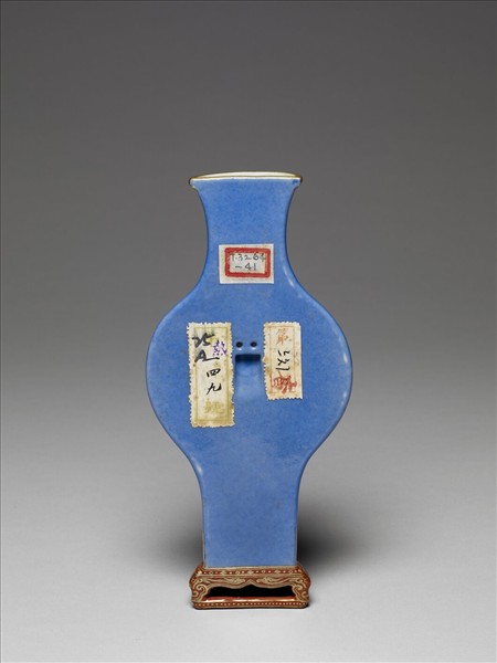 藍地錦上添花轎瓶