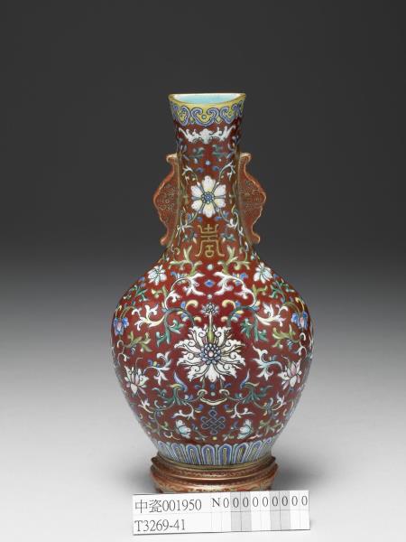 紅地錦上添花轎瓶