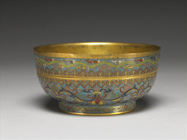 掐絲琺瑯碗