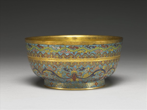 掐絲琺瑯碗