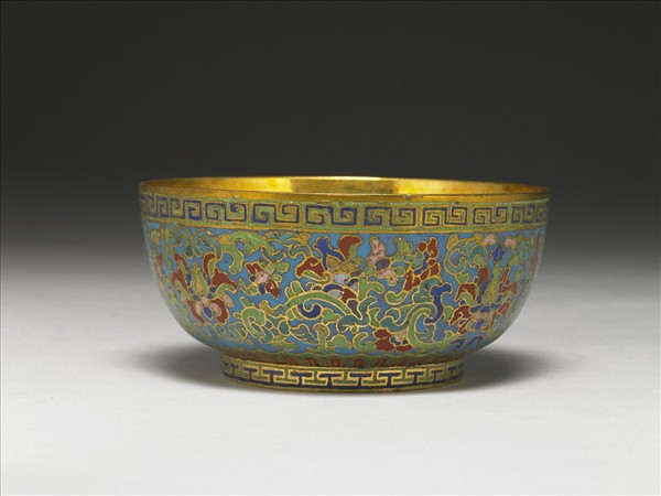 掐絲琺瑯碗