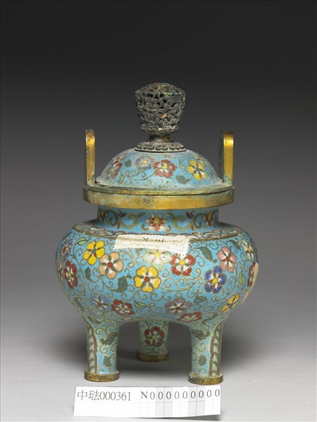 掐絲琺瑯花卉紋爐