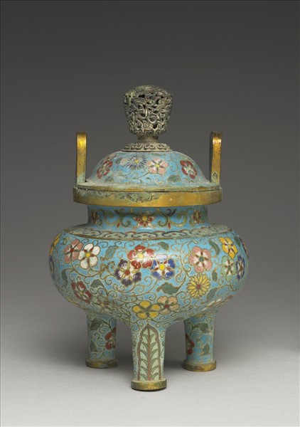 掐絲琺瑯花卉紋爐