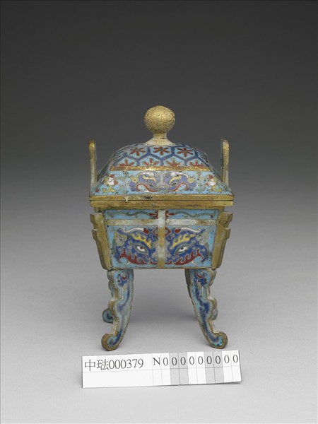 掐絲琺瑯獸面紋爐