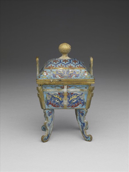 掐絲琺瑯獸面紋爐