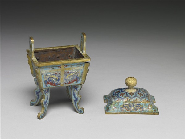掐絲琺瑯獸面紋爐