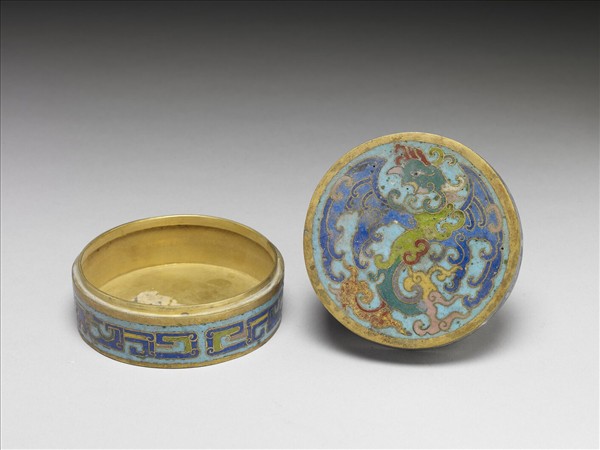 掐絲琺瑯鳳紋盒