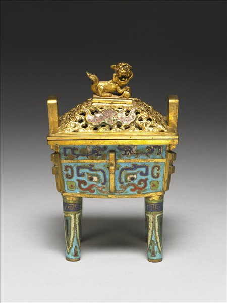 掐絲琺瑯獸面紋爐