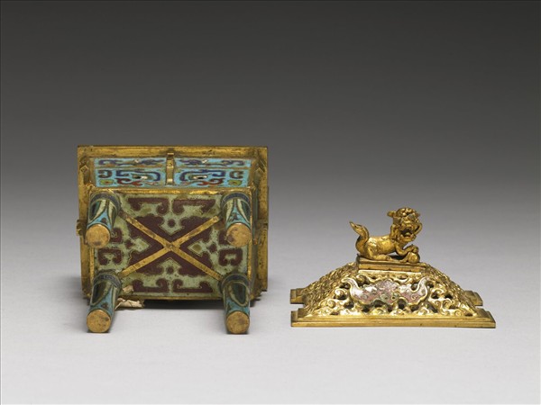 掐絲琺瑯獸面紋爐