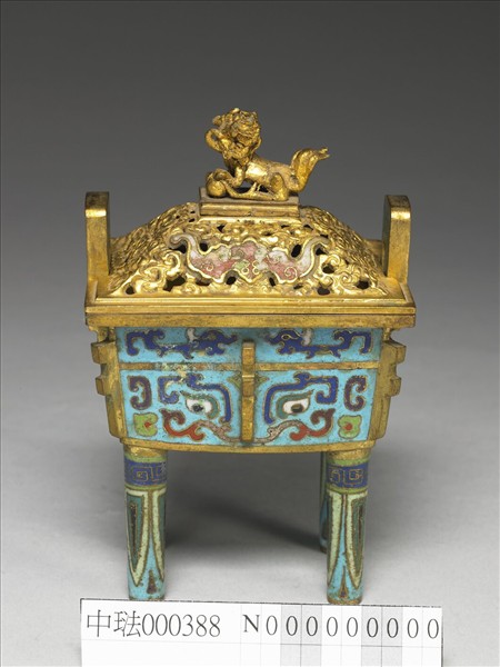 掐絲琺瑯獸面紋爐