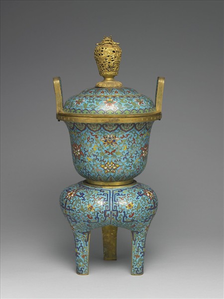 掐絲琺瑯三足鼎