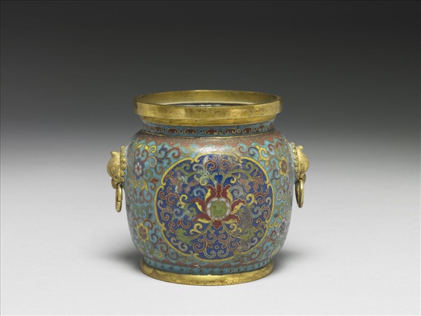 掐絲琺瑯花卉紋爐