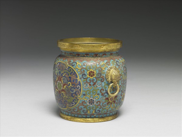 掐絲琺瑯花卉紋爐