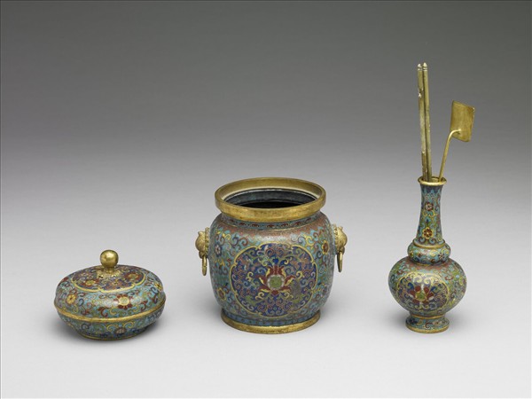 掐絲琺瑯花卉紋爐