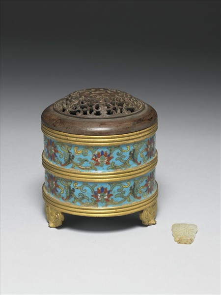 掐絲琺瑯花卉紋爐