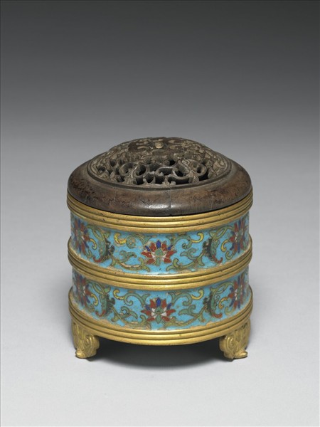 掐絲琺瑯花卉紋爐