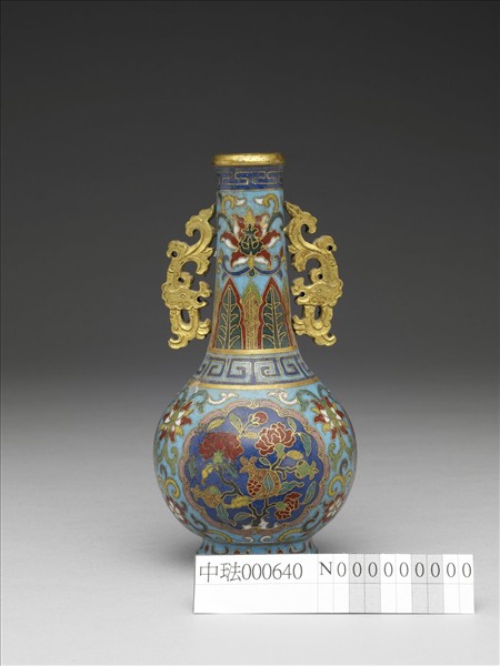 掐絲琺瑯花鳥紋瓶