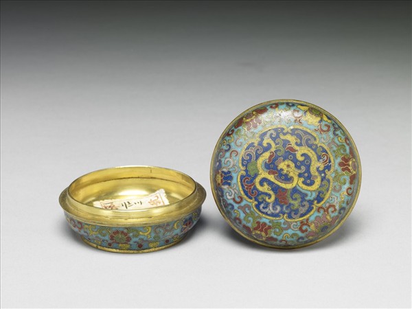 掐絲琺瑯鳳紋盒