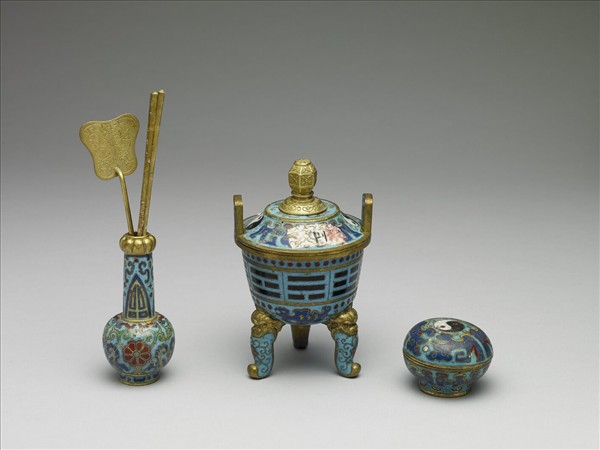 掐絲琺瑯八卦紋爐