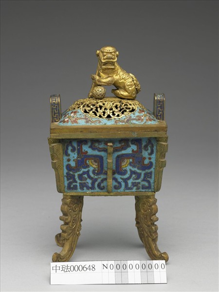 掐絲琺瑯獸面紋爐