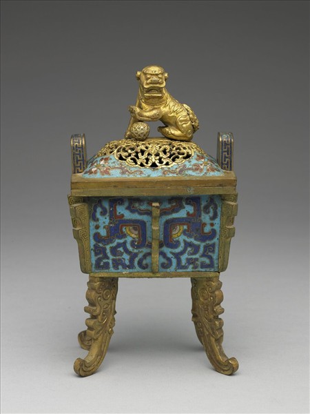 掐絲琺瑯獸面紋爐