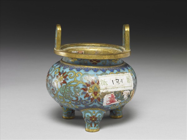 掐絲琺瑯花卉紋爐