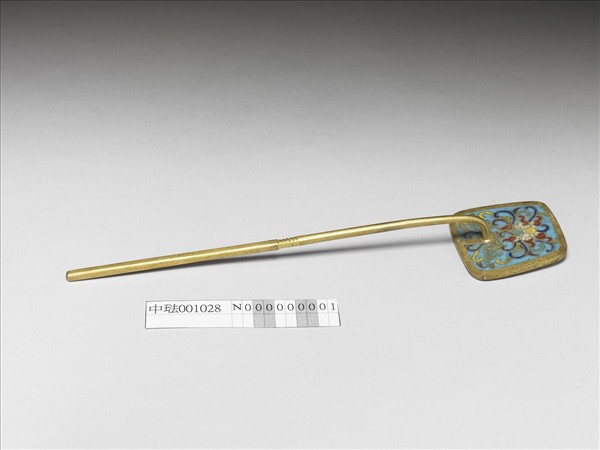 掐絲琺瑯長方形銅鏟