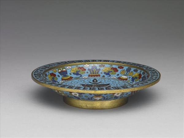 掐絲琺瑯梵文盤